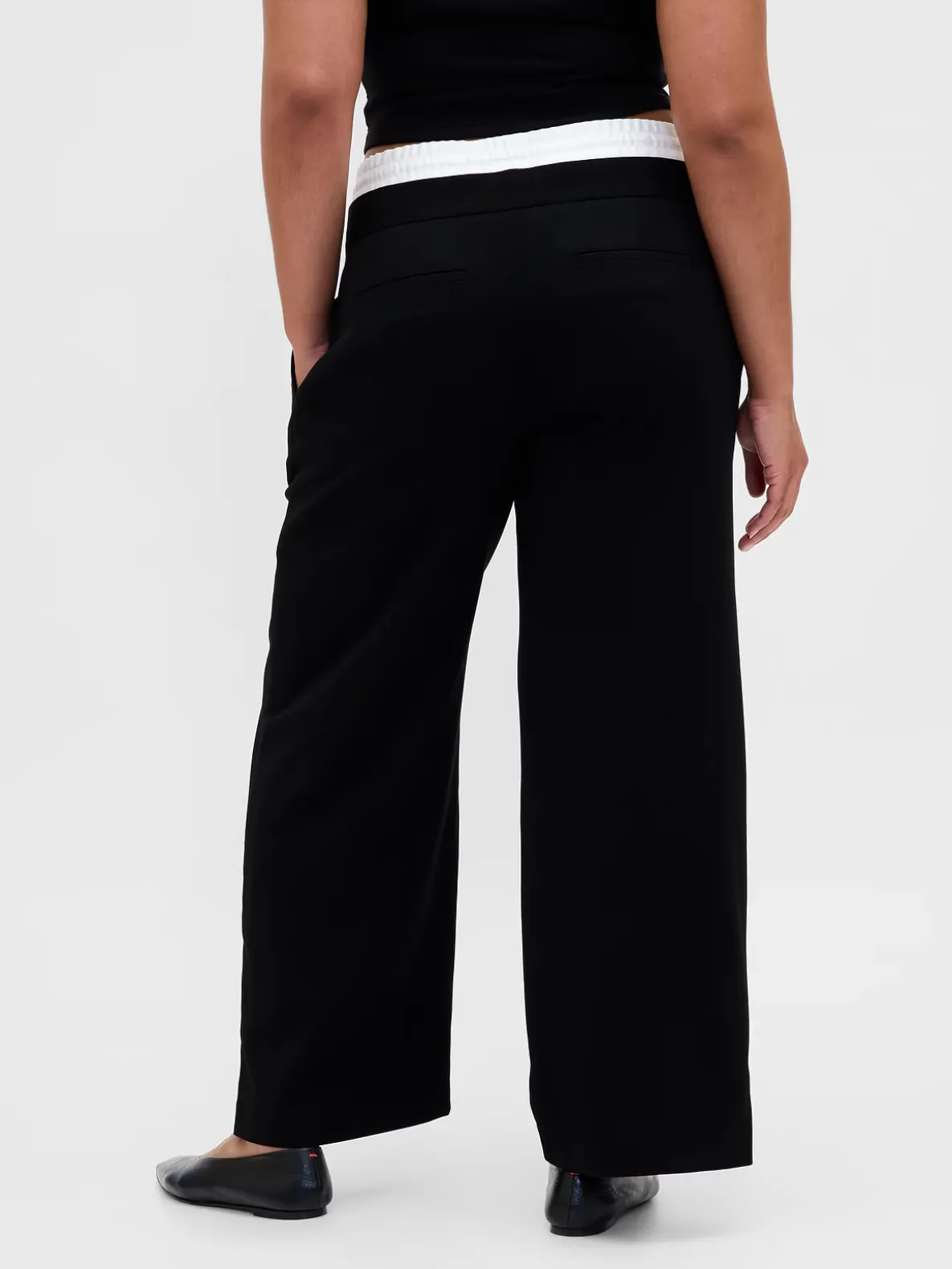 Mid Rise Double-Waist Pants