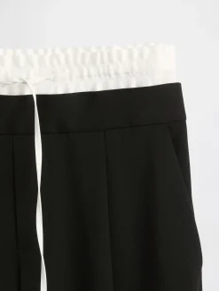 Mid Rise Double-Waist Pants