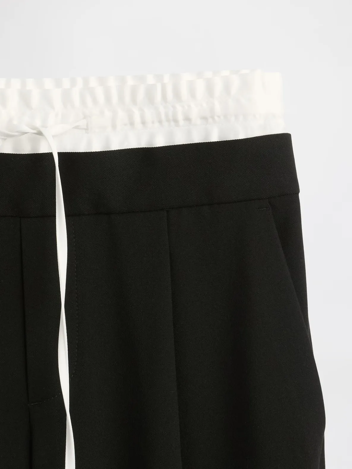 Mid Rise Double-Waist Pants
