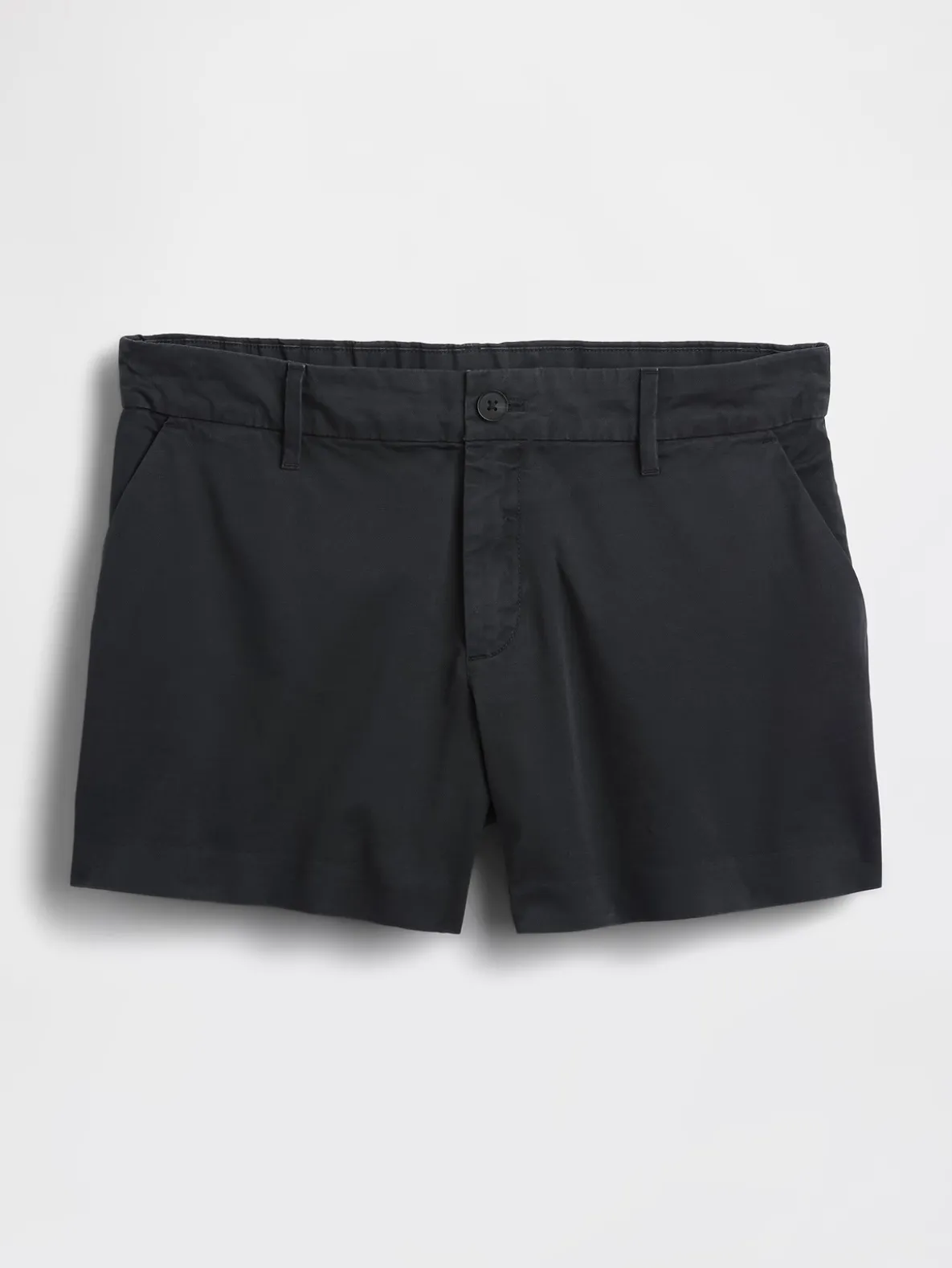 Mid Rise Khaki Shorts