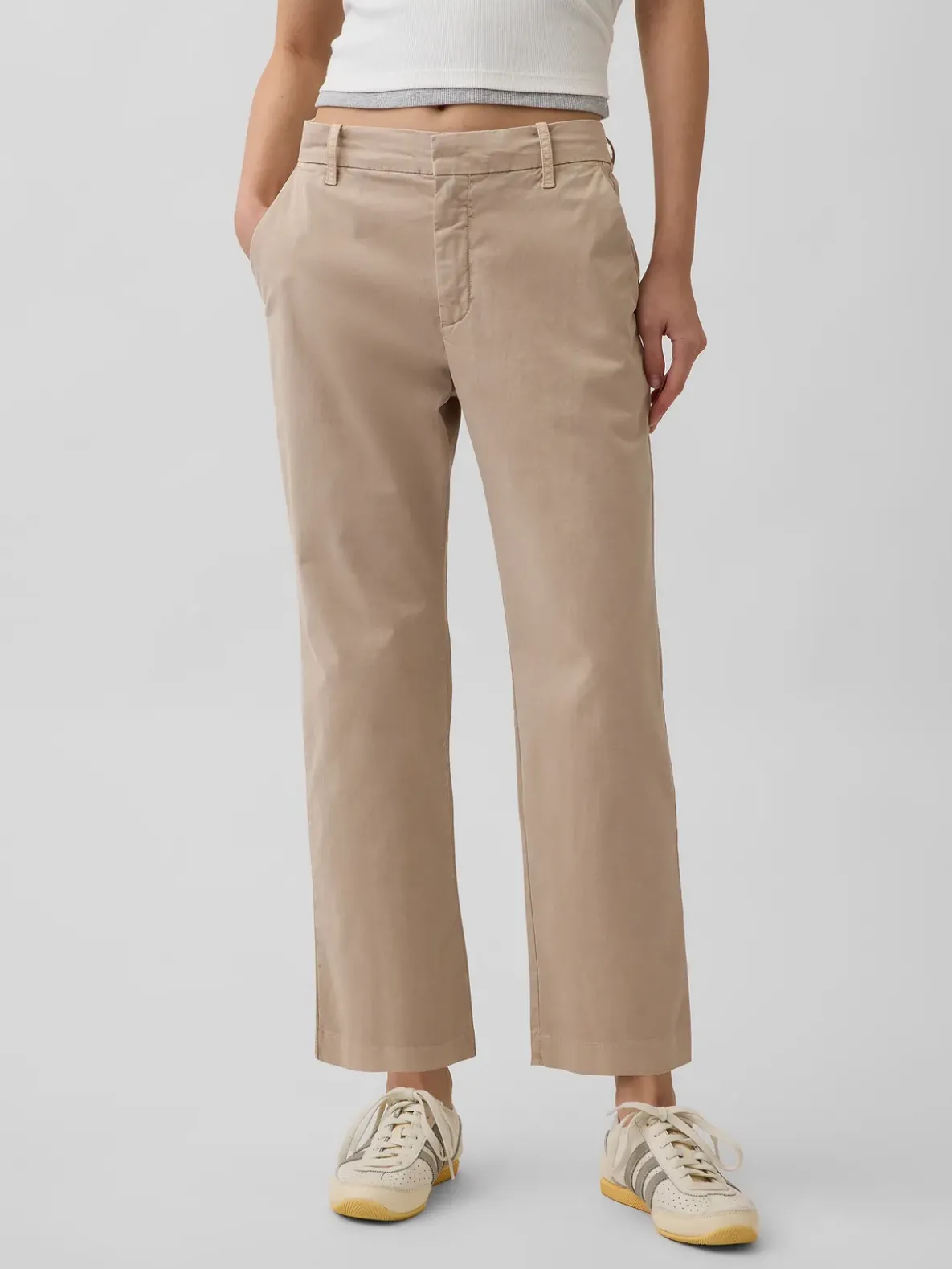 Mid Rise Khakis