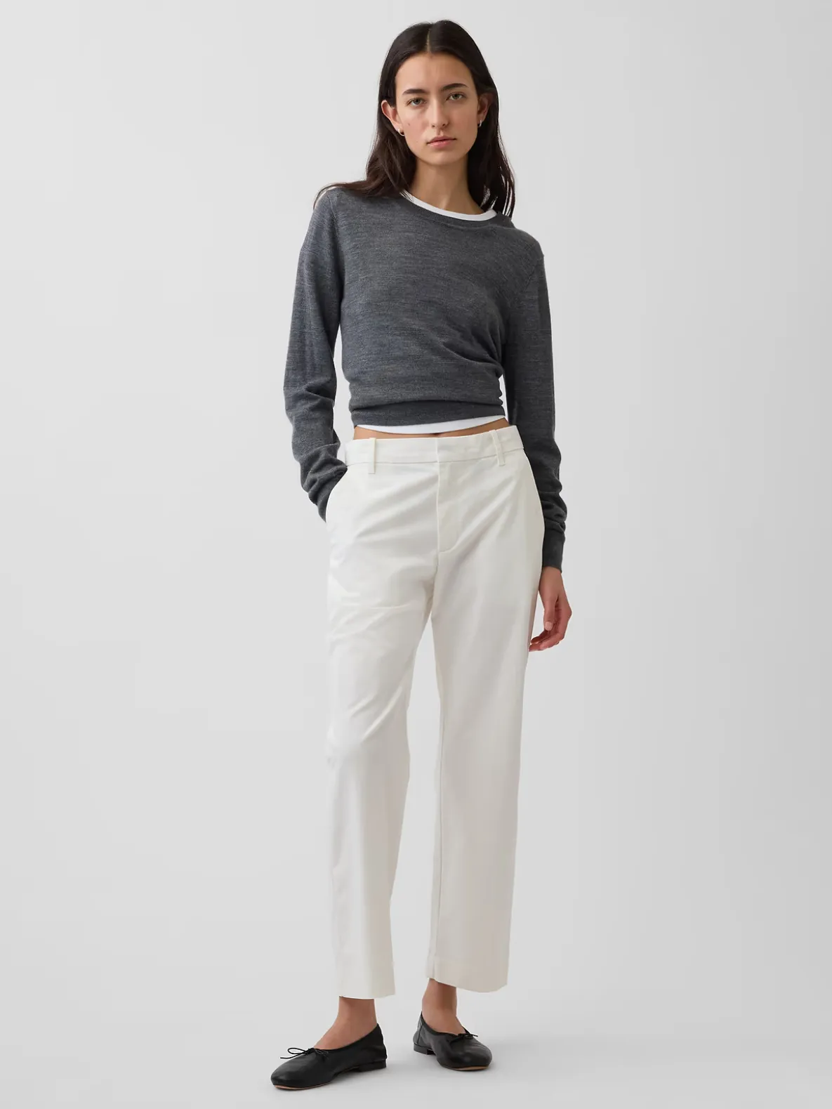 Mid Rise Khakis