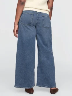 Mid Rise Knit Easy Baggy Jeans