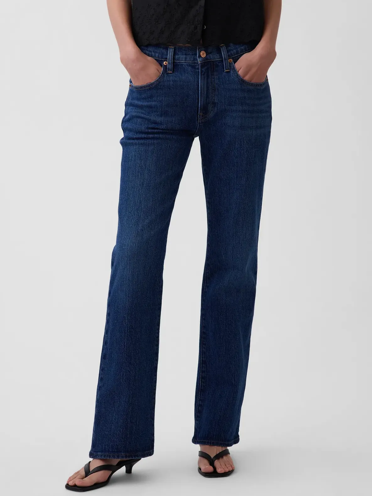 Mid Rise Relaxed Boot Jeans