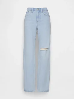 Mid Rise Relaxed Straight Jeans
