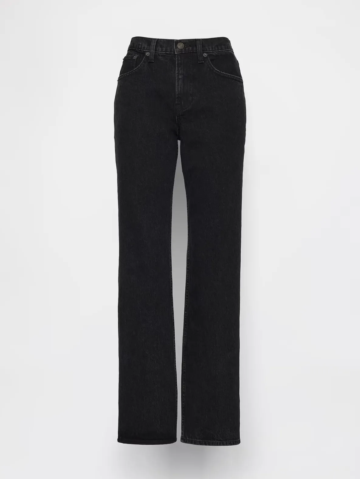 Mid Rise Relaxed Straight Jeans