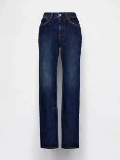 Mid Rise Relaxed Straight Jeans
