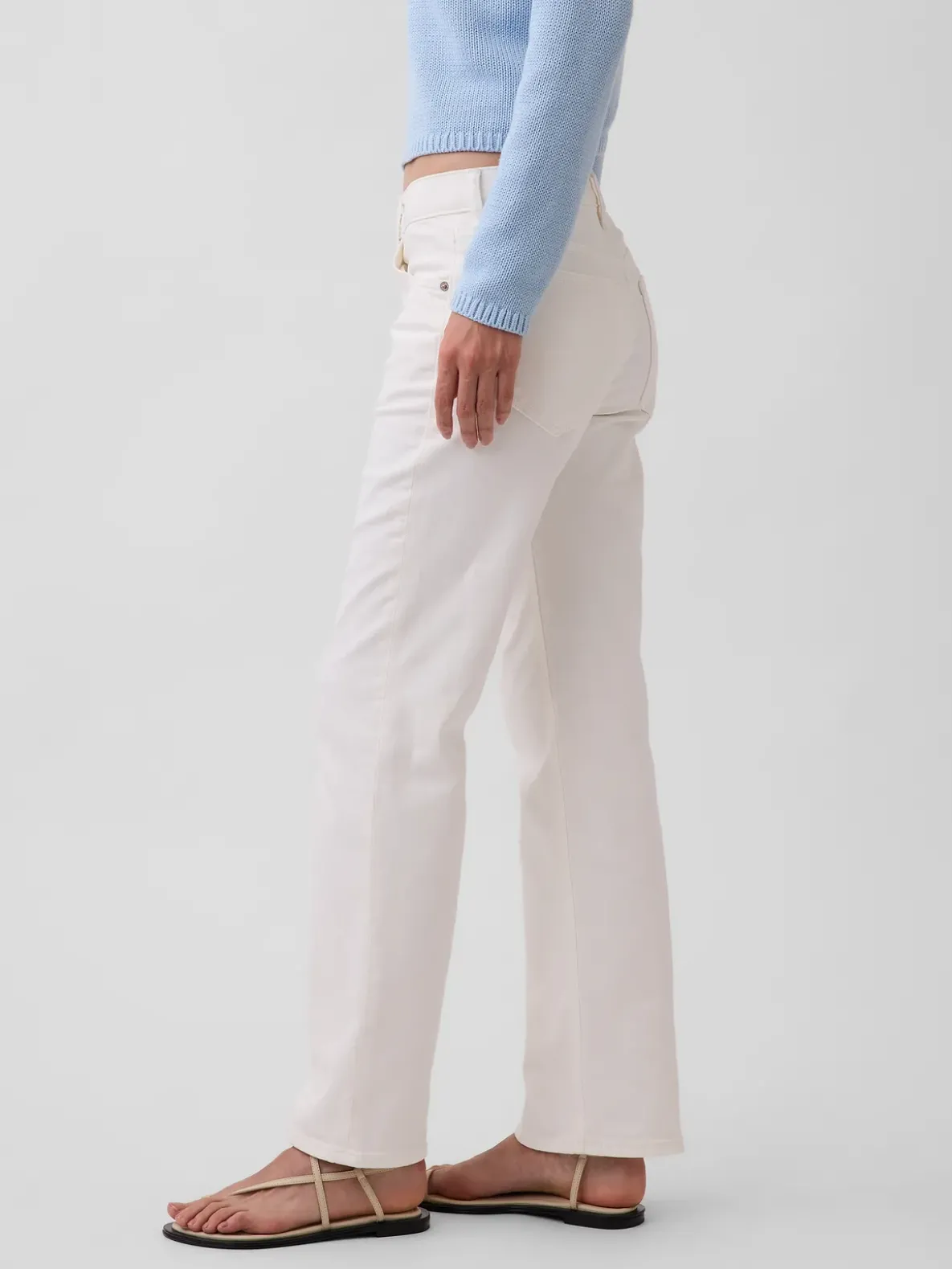 Mid Rise Relaxed Straight Jeans