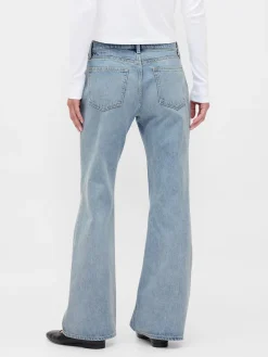 Mid Rise Rigid Relaxed Flare Jeans