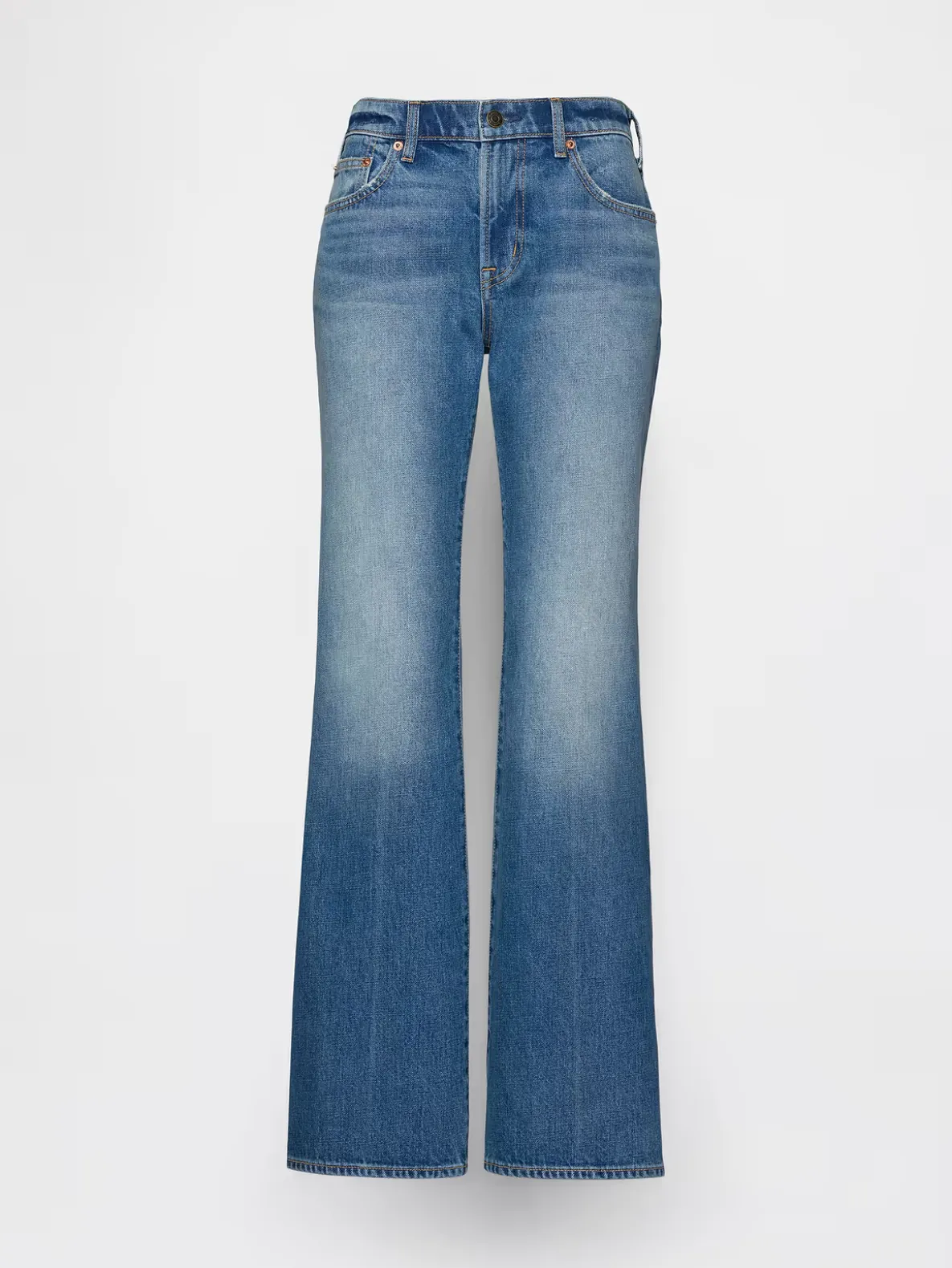 Mid Rise Rigid Relaxed Flare Jeans