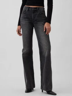 Mid Rise Rigid Relaxed Flare Jeans