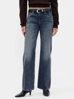 Mid Rise Rigid Relaxed Flare Jeans