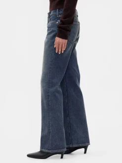 Mid Rise Rigid Relaxed Flare Jeans