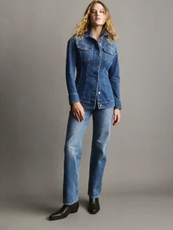 Mid Rise Rigid Relaxed Straight Jeans