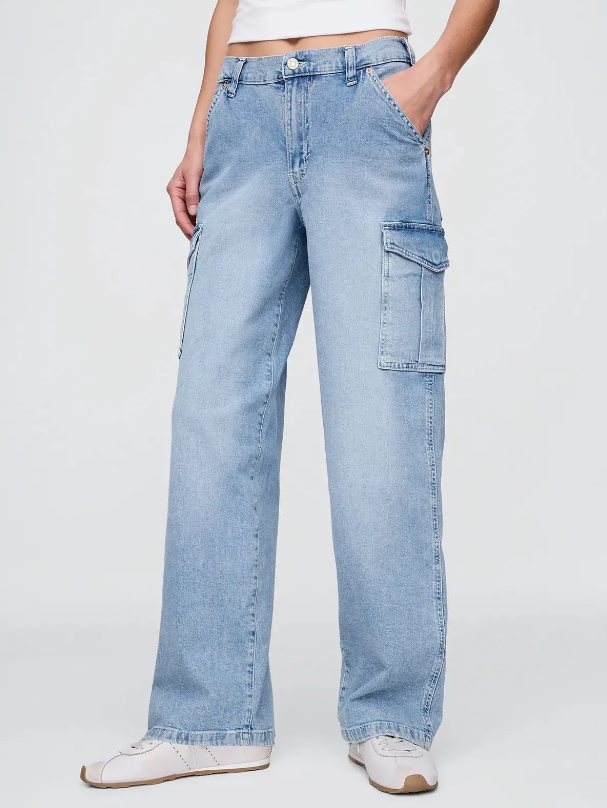 Mid Rise '90s Loose Cargo Jeans