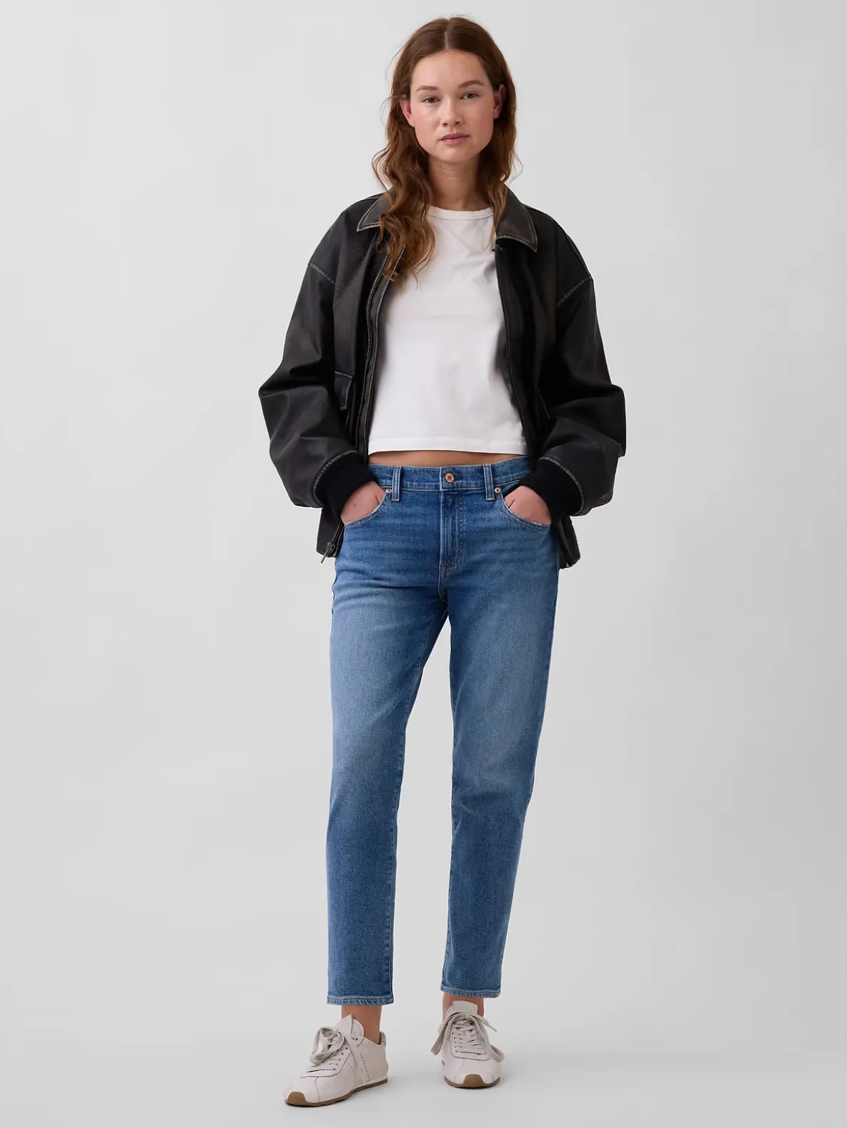 Mid Rise Slim Taper Jeans