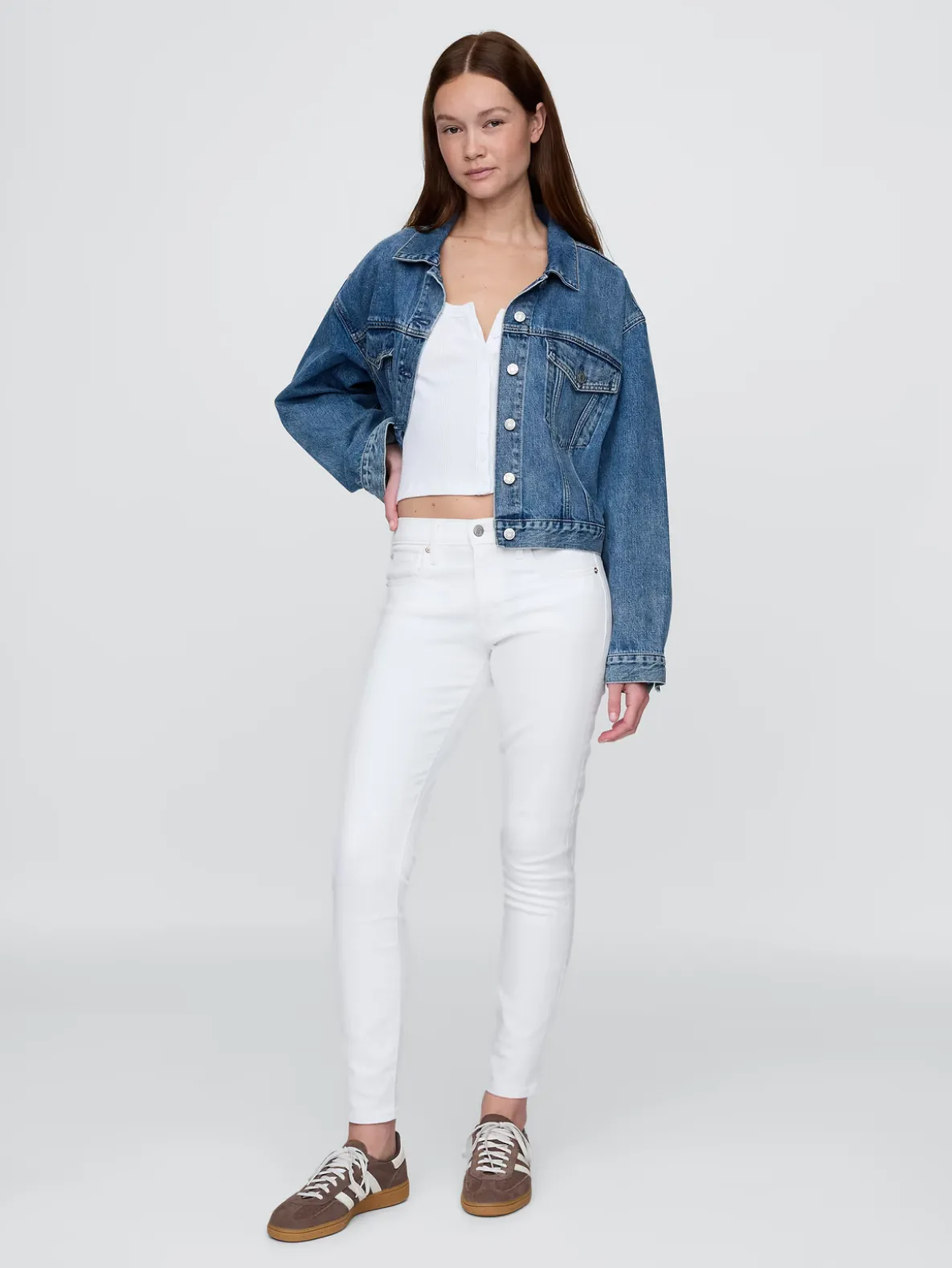 Mid Rise True Skinny Jeans