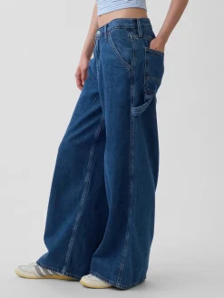 Mid Rise UltraSoft Denim Baggy Trousers