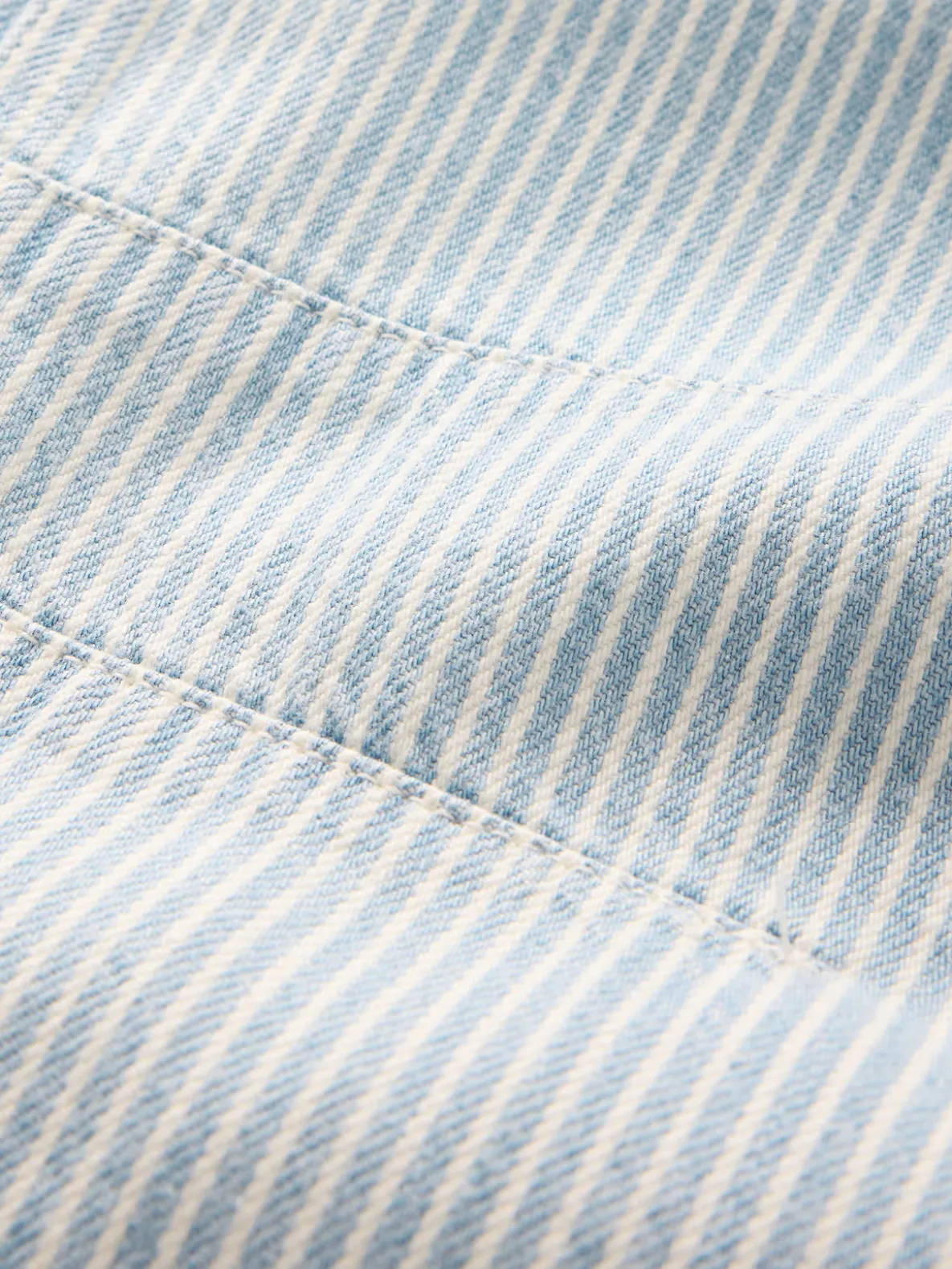 Mid Rise UltraSoft Denim Stripe Easy Horseshoe Jeans