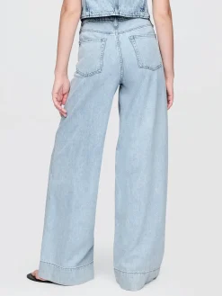 Mid Rise UltraSoft Denim Baggy Trousers