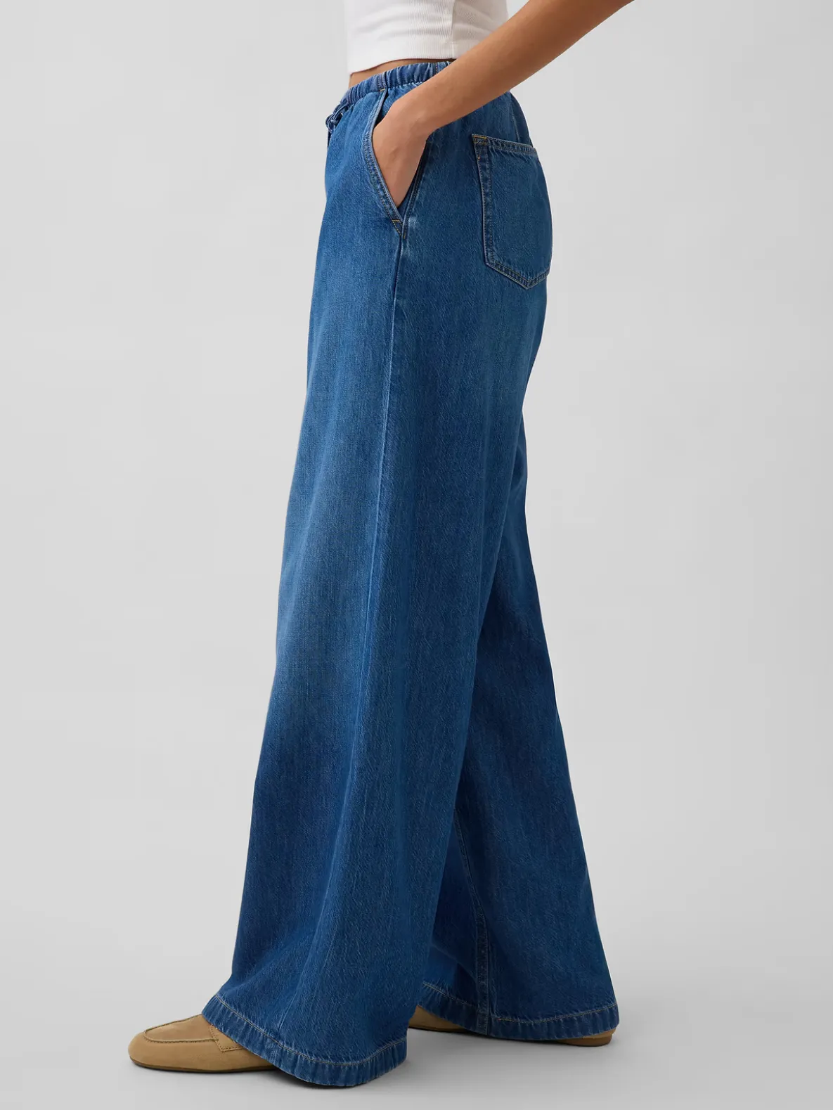 Mid Rise UltraSoft Easy Baggy Jeans
