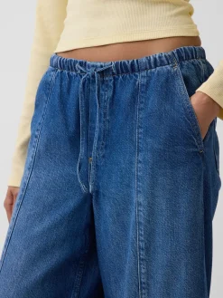 Mid Rise UltraSoft Easy Seamed Baggy Jeans