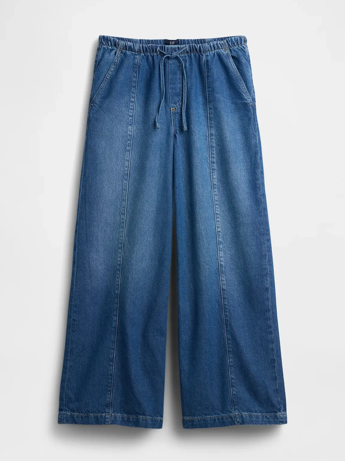Mid Rise UltraSoft Easy Seamed Baggy Jeans