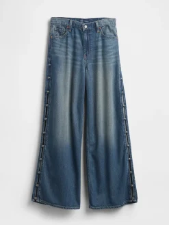 Mid Rise UltraSoft Studded Baggy Jeans