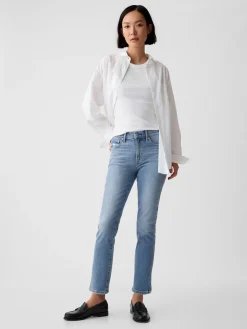 Mid Rise Vintage Slim Split-Hem Jeans