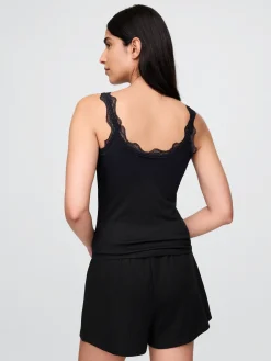 Mini Rib Lace PJ Tank Top