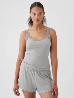 Mini Rib Lace PJ Tank Top
