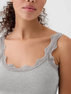 Mini Rib Lace PJ Tank Top
