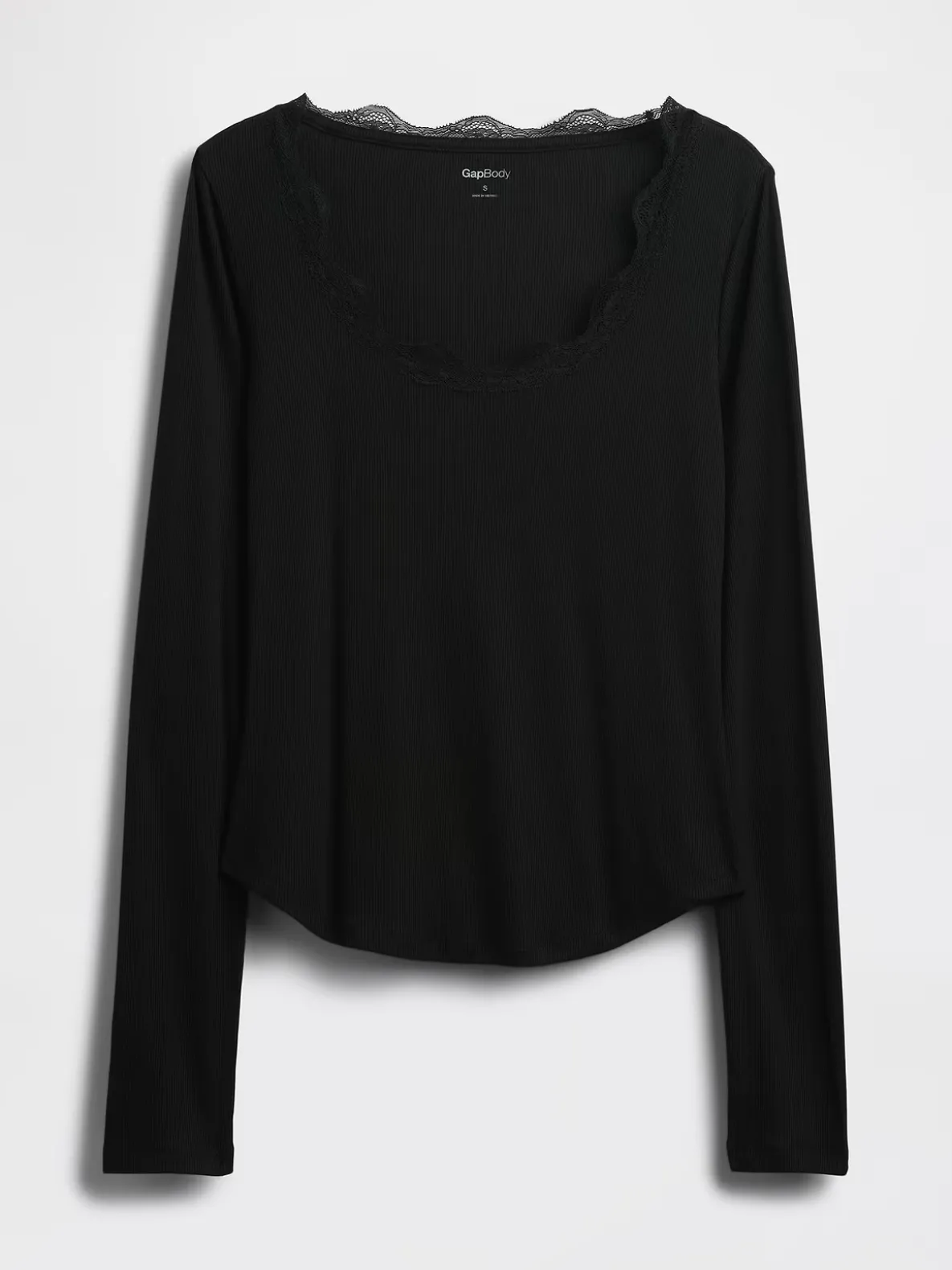 Mini Rib Lace-Trim PJ Top