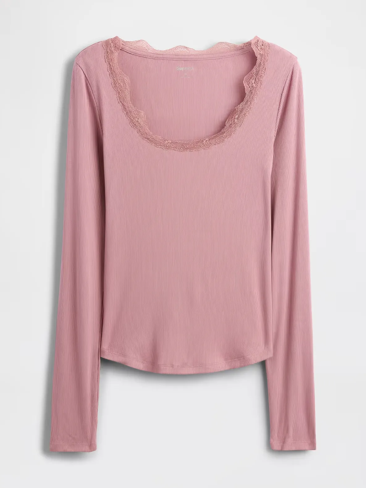 Mini Rib Lace-Trim PJ Top