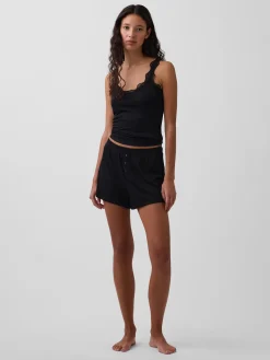 Mini Rib Relaxed PJ Shorts