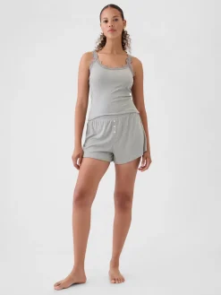 Mini Rib Relaxed PJ Shorts