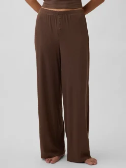 Mini Rib Wide-Leg PJ Pants