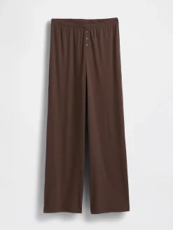 Mini Rib Wide-Leg PJ Pants