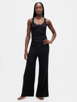 Mini Rib Wide-Leg PJ Pants