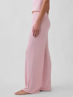Mini Rib Wide-Leg PJ Pants