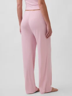 Mini Rib Wide-Leg PJ Pants