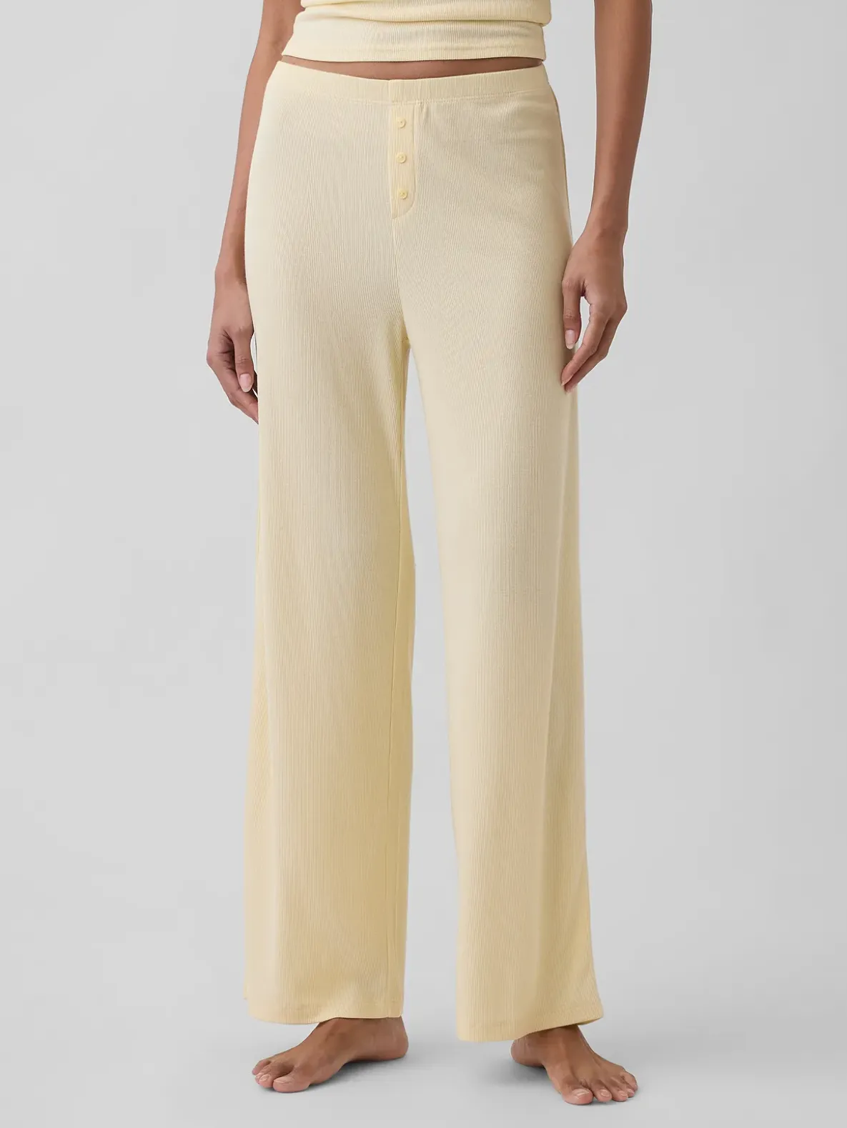Mini Rib Wide-Leg PJ Pants