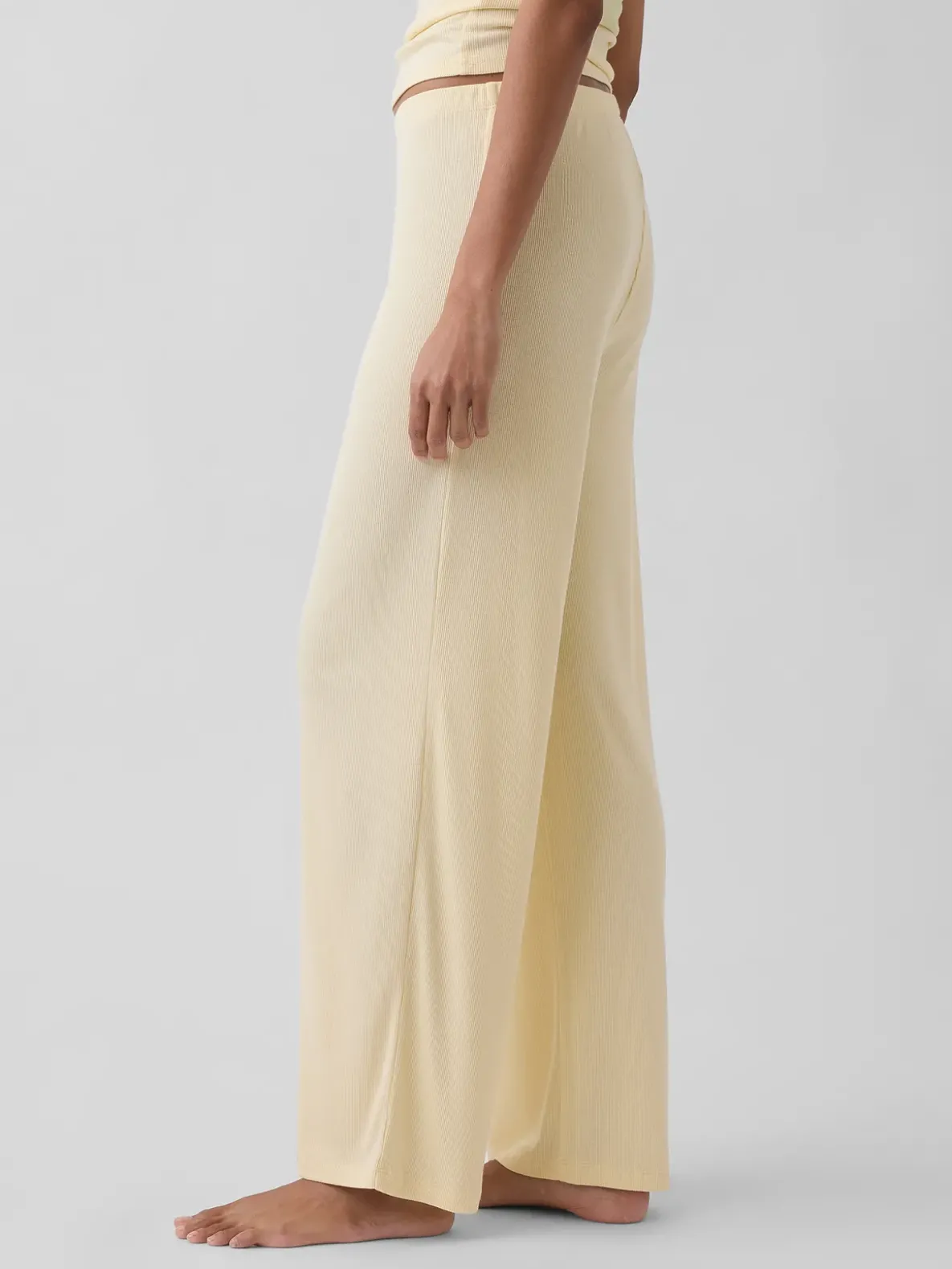 Mini Rib Wide-Leg PJ Pants