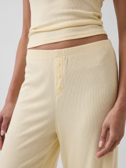 Mini Rib Wide-Leg PJ Pants