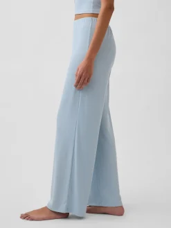 Mini Rib Wide-Leg PJ Pants