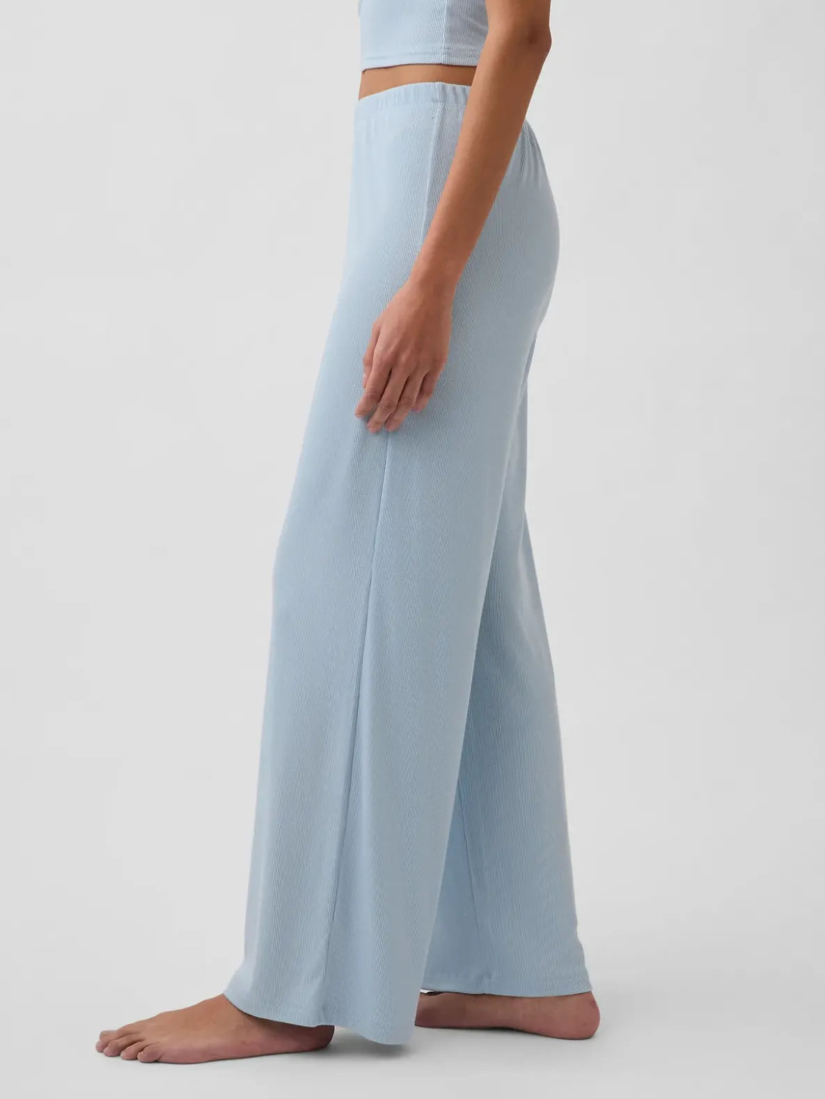 Mini Rib Wide-Leg PJ Pants