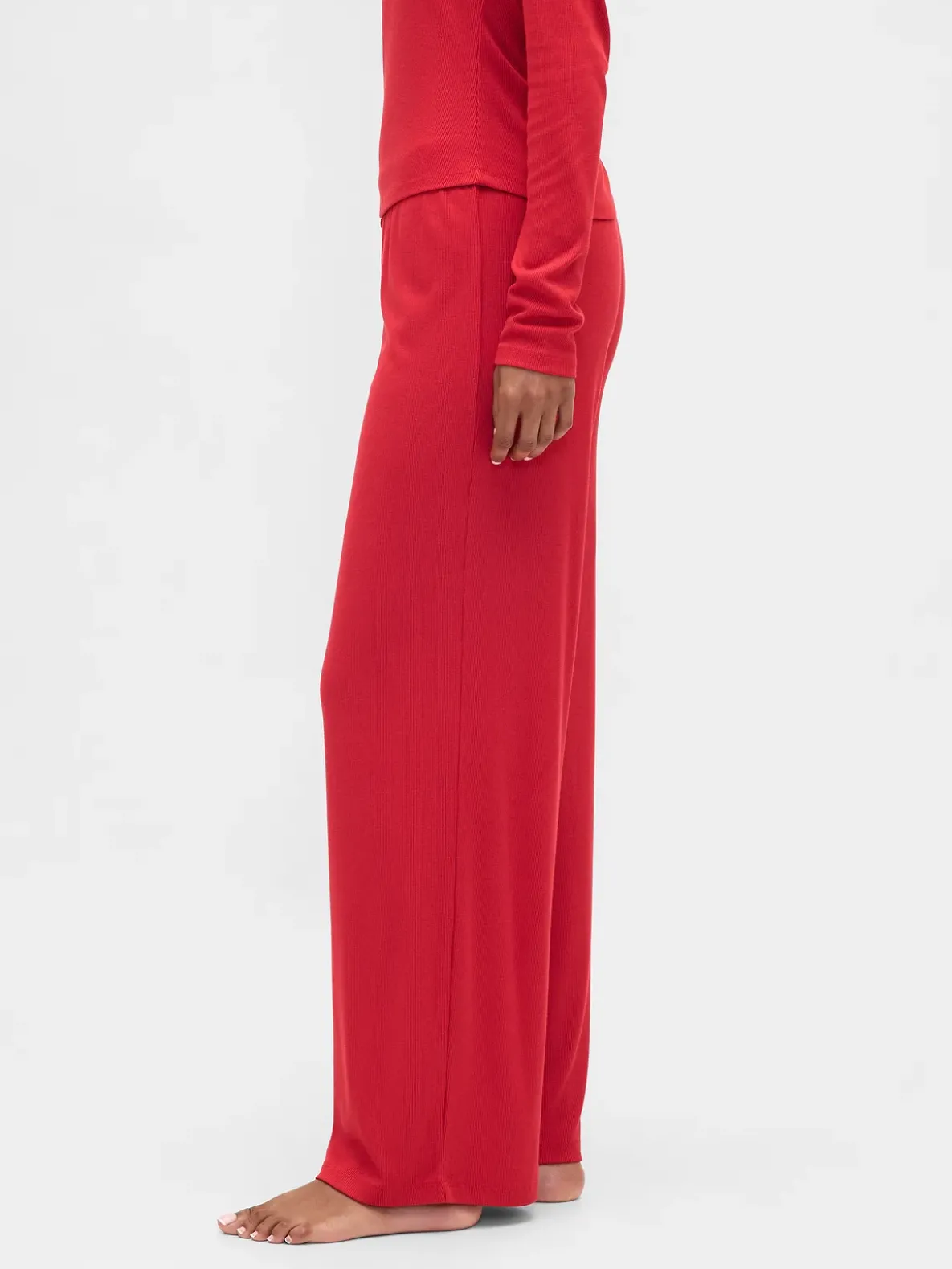 Mini Rib Wide-Leg PJ Pants
