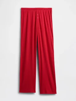 Mini Rib Wide-Leg PJ Pants