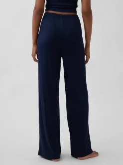 Mini Rib Wide-Leg PJ Pants