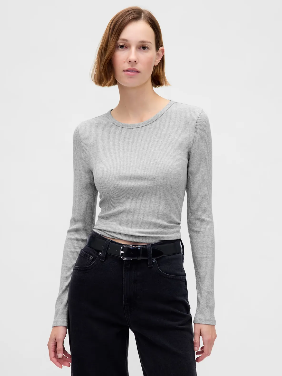 Modern Compact Rib Crop T-Shirt